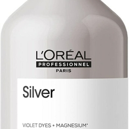 L'Oréal Professionnel | Shampoing Neutralisant & Raviveur d'Éclat pour Cheveux Gris ou Blancs, Silver, SERIE EXPERT 500 ml