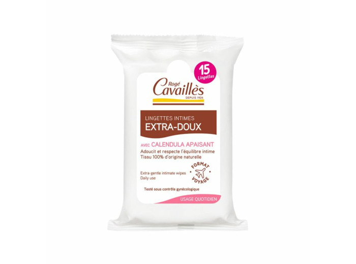 Lingettes Extra Douces 15 lingettes Intime Rogé Cavaillès