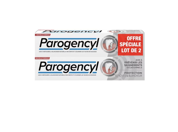 Dentifrice prévention gencives blancheur 2x75ml Parogencyl