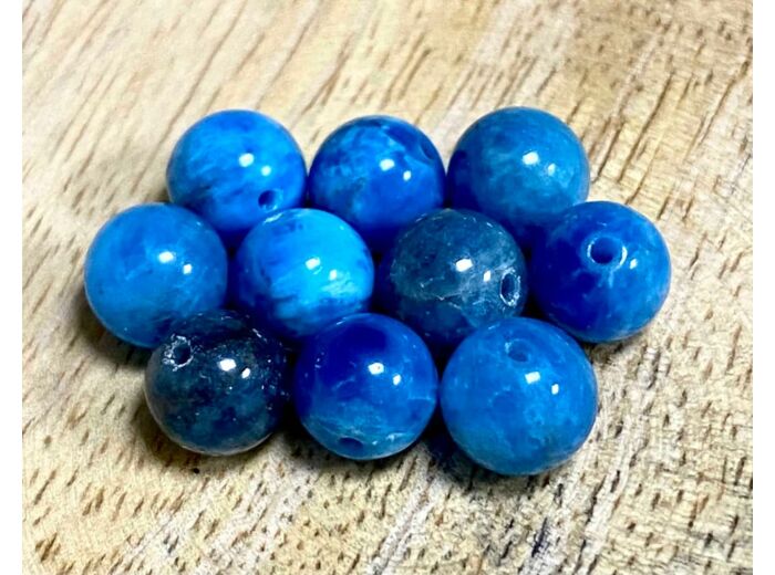 Perle 8mm Apatite Bleue