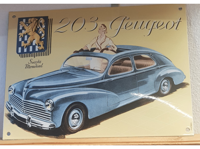 Plaque Émaillée 203 Peugeot