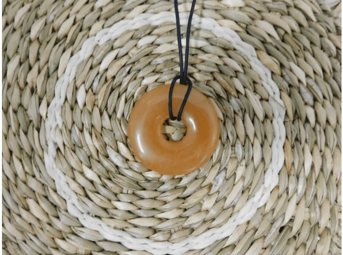 PENDENTIF DONUT AVENTURINE ORANGE