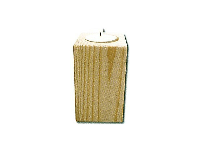 Bougeoir carré : 60 x 60 x 100 mm - A décorer