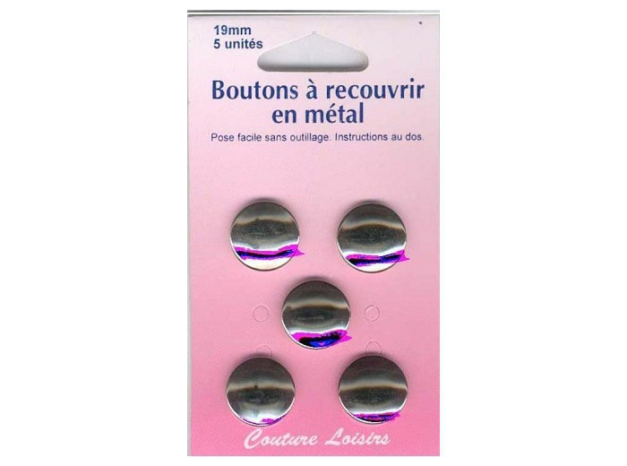 Boutons à recouvrir 19 mm