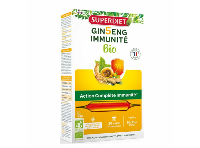 SUPERDIET 5GINSENG IMMUN BIO BTE20AMP