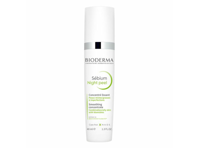 Soin peeling de nuit doux 40ml Sebium Peaux mixtes à grasses Bioderma