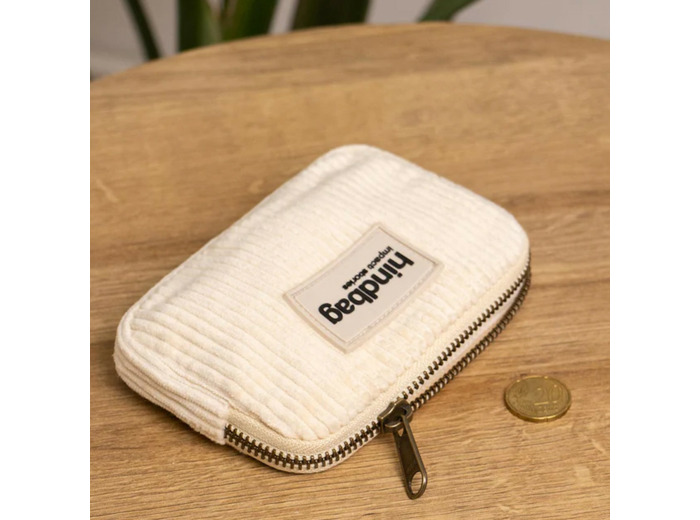 Hindbag Lili Petit Porte-Monnaie Velours Beige