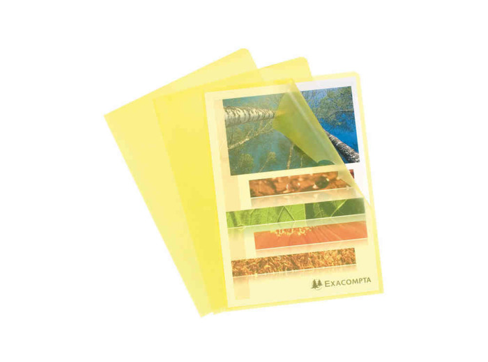 Pochettes coins grainées - Jaune