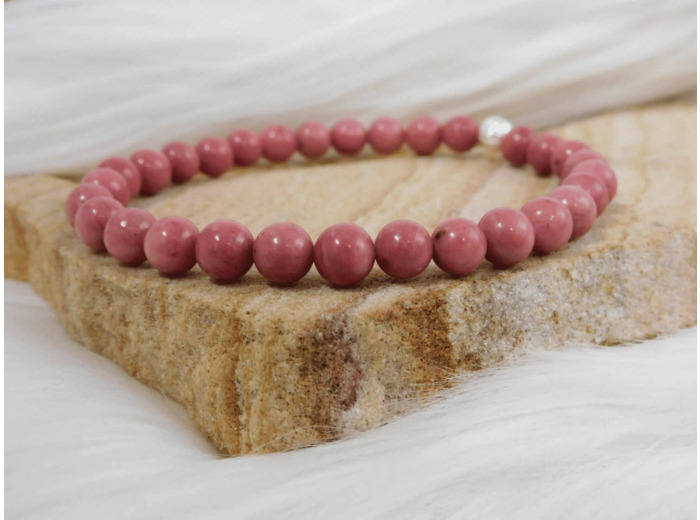 BRACELET RHODONITE ROSE