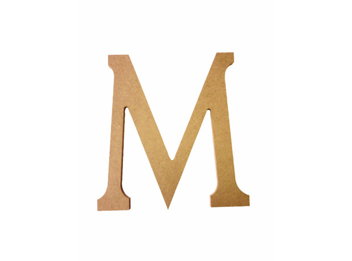 Lettre "M" Mdf - Hauteur : 220 mm