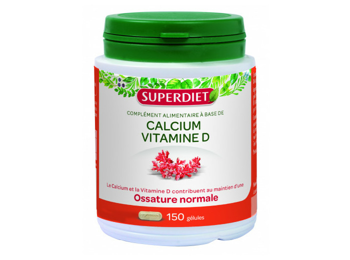 Superdiet Calcium + Vitamine D Gélules x 150