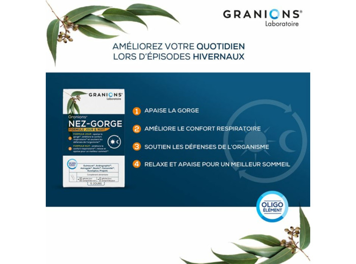 Nez-gorge 10 Gelules + 10 Comprimes Granions