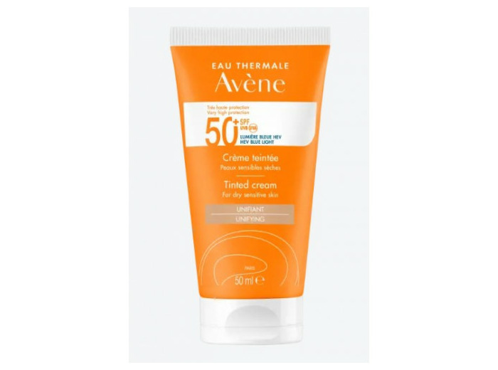 Creme Teintée SPF50+ 50ml Solaire Peaux sensibles sèches Avène Avène