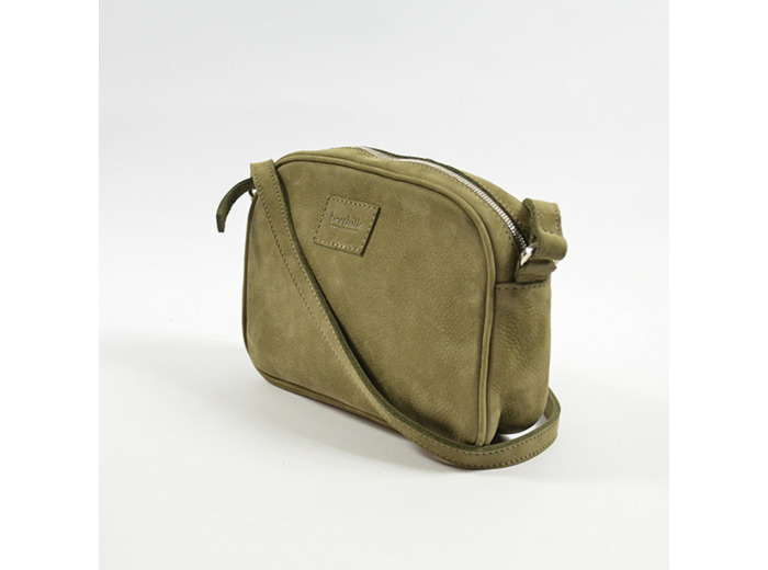 Berthille Minaudière Nubuck Sac Trotteur Kaki