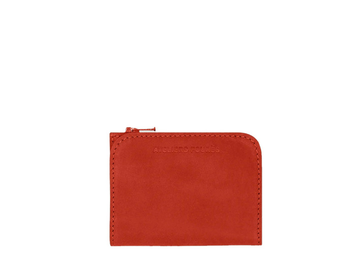 Atelier Fourès Baroudeuse Portefeuille Compact Némésis B36 Orange Confite