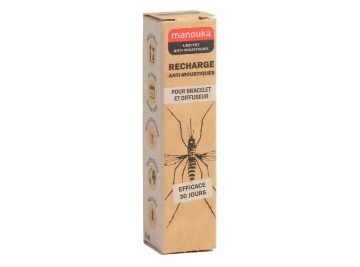 Anti Moustiques Recharge Bracelet Et Boule 6ml Manouka