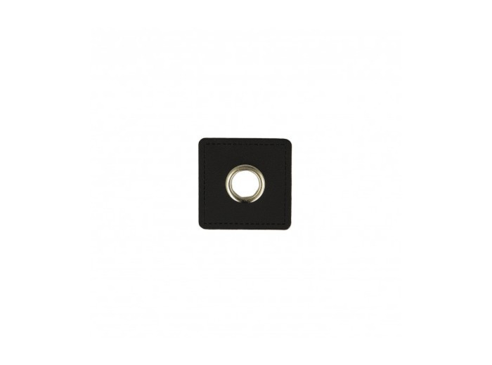 Oeillets sur simili noir