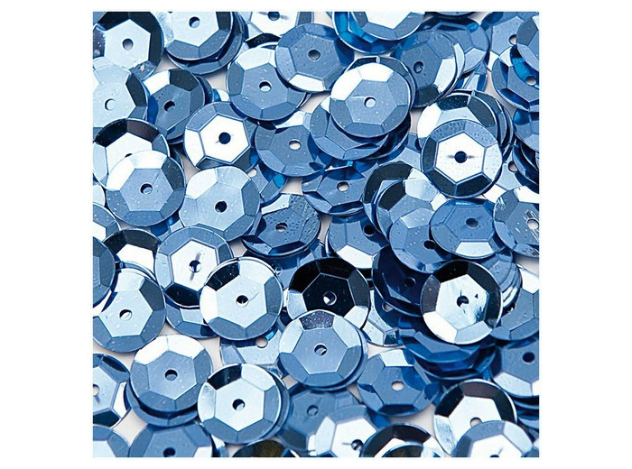 Paillettes, sequins Aqua, 10 mm