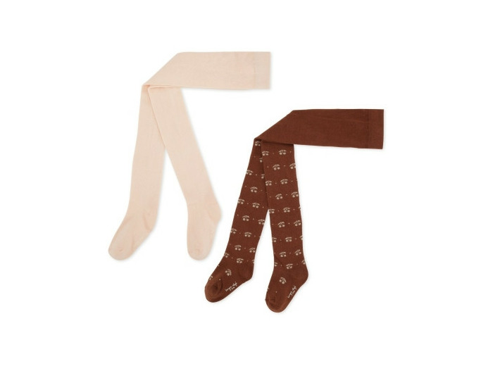 Collant lot de 2 Rose Marron Cerise Lurex