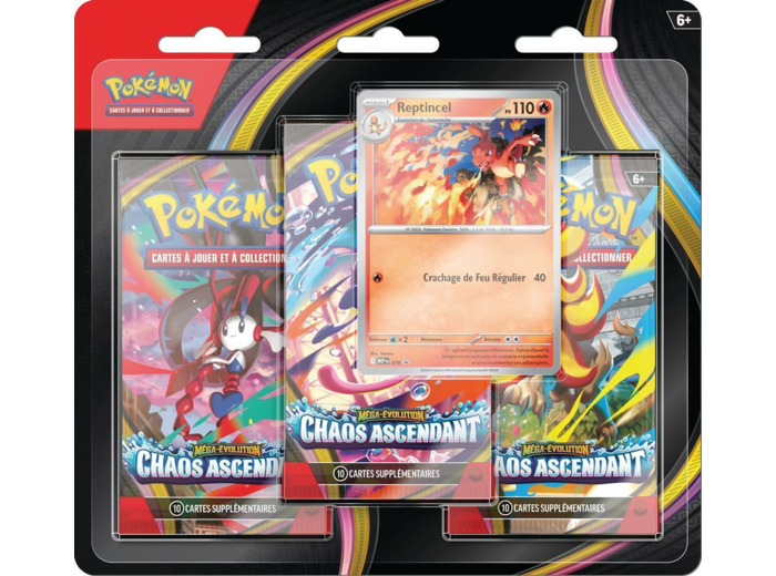 Pokémon ME04 : Chaos Ascendant - Pack de 3 boosters