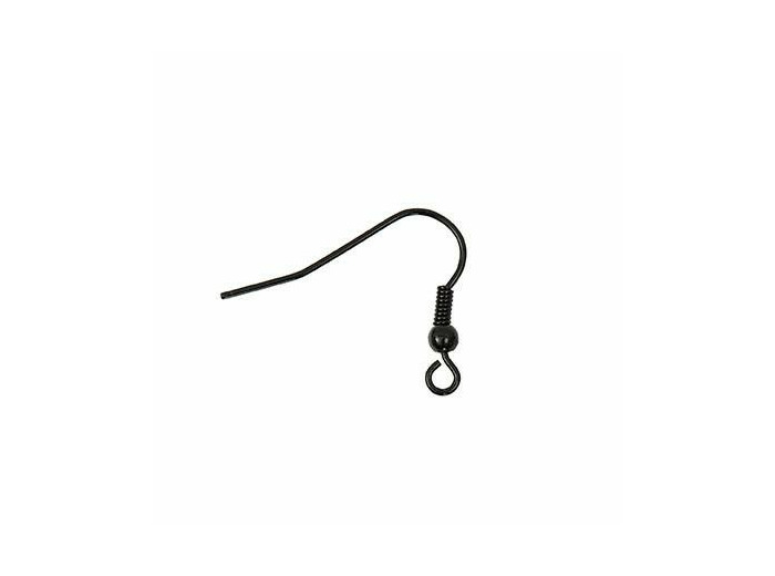 Lot de fil de boucle d'oreille avec ressort - Noir