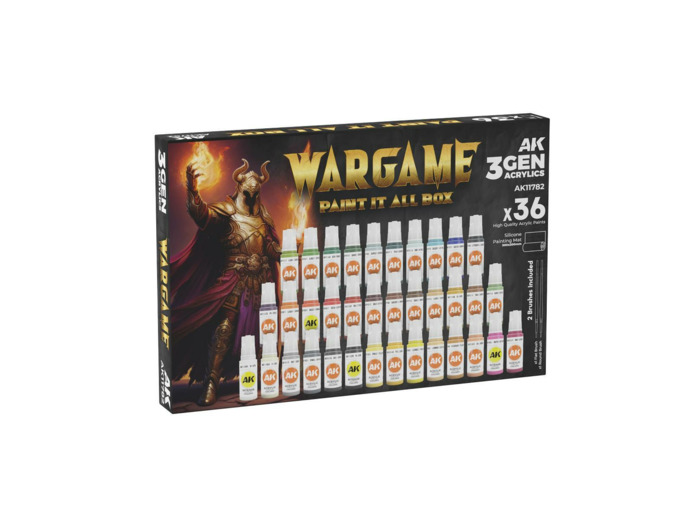 AK 3GEN – WARGAME PAINT IT ALL BOX x36