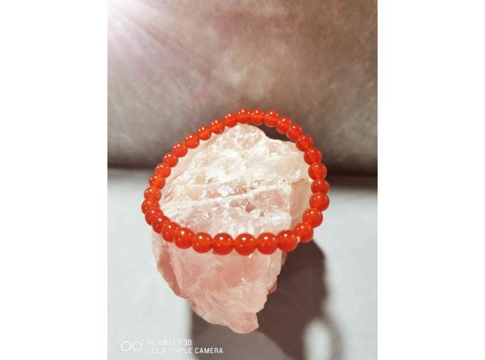Bracelet Cornaline perles 6mm ref : OLPA1133