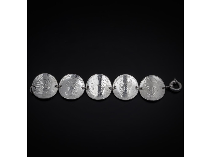 Bracelet 5 pièces de 100 francs « Grands Hommes»