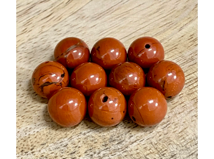 PERLES JASPE ROUGE