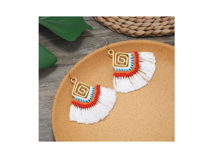 Boucles d'oreilles tissées à la main 2