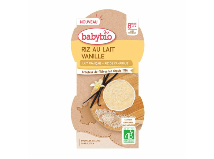 Riz au Lait de Vache Bio 225g Vanille de Madagascar Babybio
