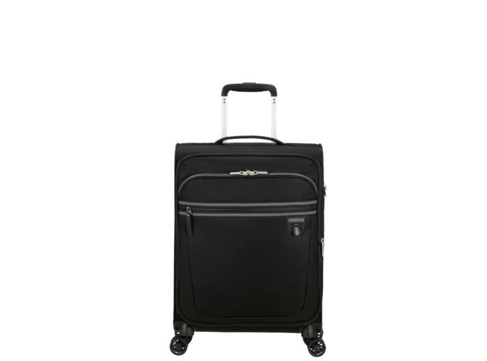 American Tourister Aerospin Valise Cabine 55 cm Souple Extensible 4 Roues Black