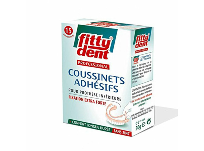 Professionnal Coussinets Adhesifs Fixation Extra Forte x15 Fitty Dent