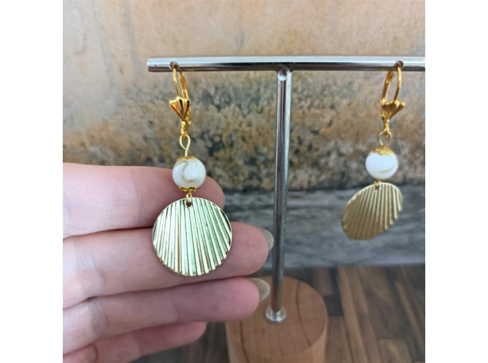 B.O. perles de nacre doré