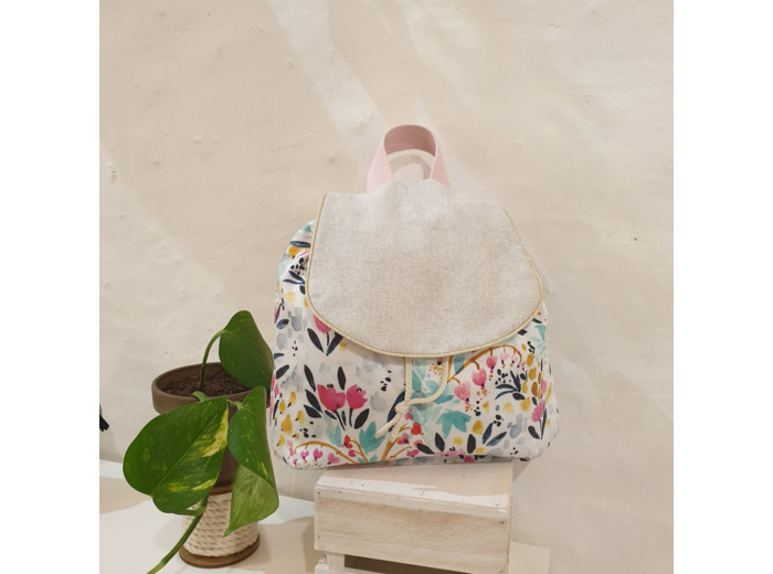 Sac à dos enfant personnalisable Ecole/Crêche modèle Crystal W design vert d'eau