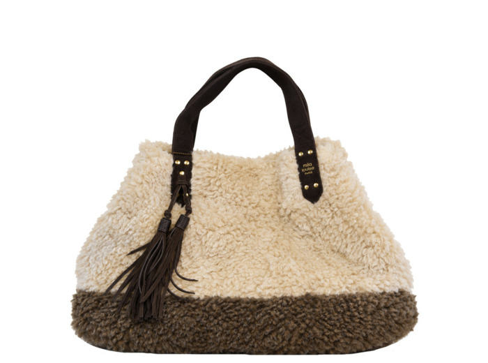 Mila Louise Nicole FR Sac Shopping Fausse Fourrure Brun
