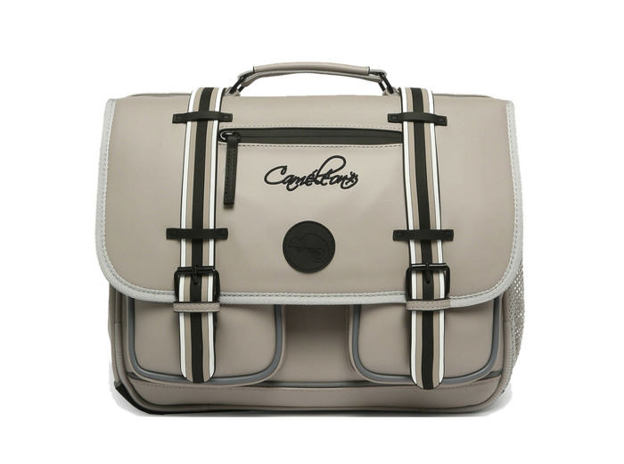 Caméléon Vintage North Cartable 38cm 2 Compartiments Light Grey Stripe