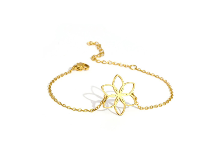 Bracelet fleur de vie doré