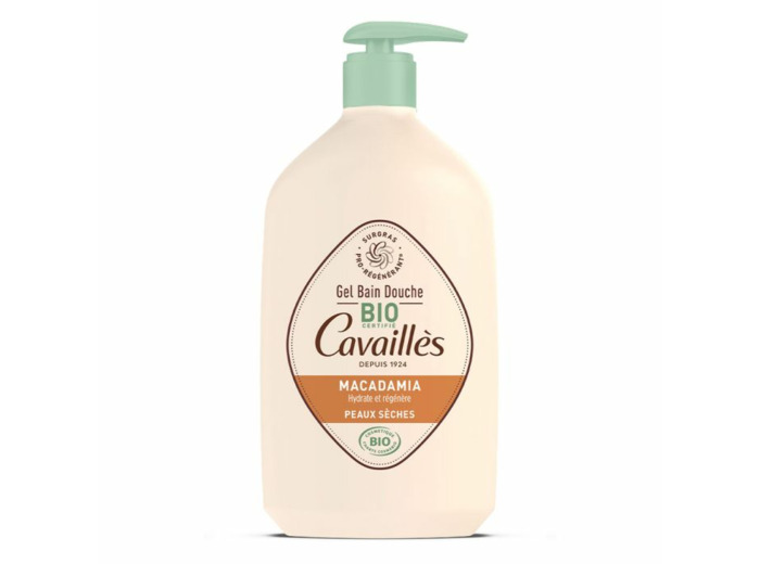 Gel Bain et Douche Huile de Macadamia Bio 1L Peaux sèches Rogé Cavaillès