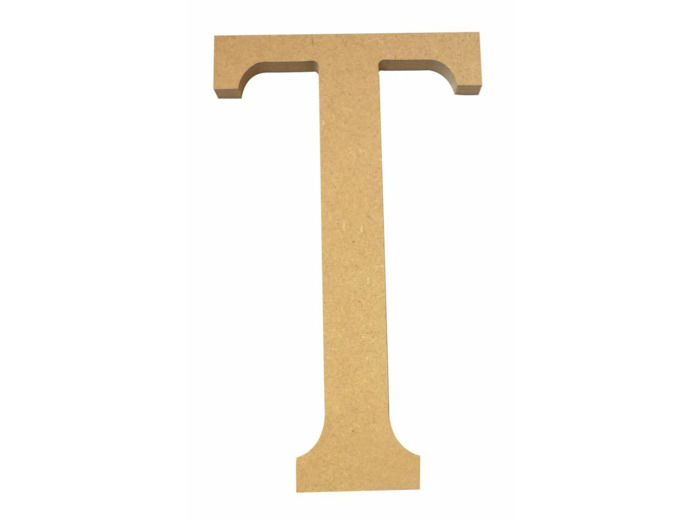 Lettre "T" Mdf - Hauteur : 220 mm