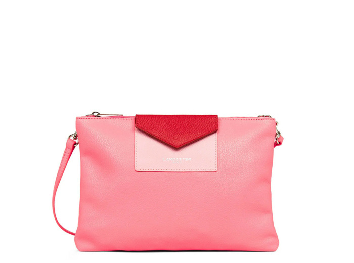 Lancaster Maya Sac Pochette 517-27 Rose Foncé Rose Rouge