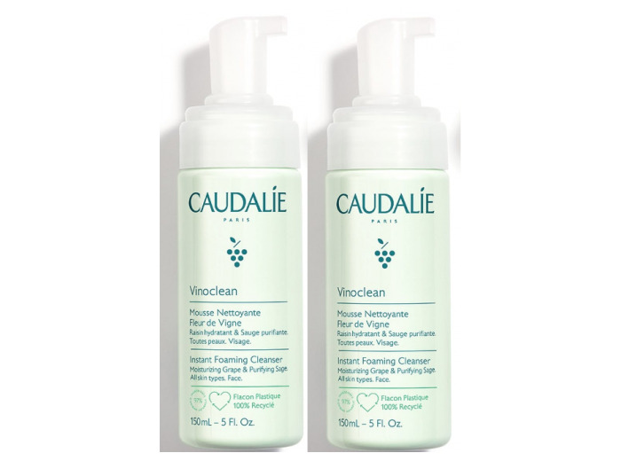 Mousse Nettoyante 2x150ml Vinoclean Visage Caudalie