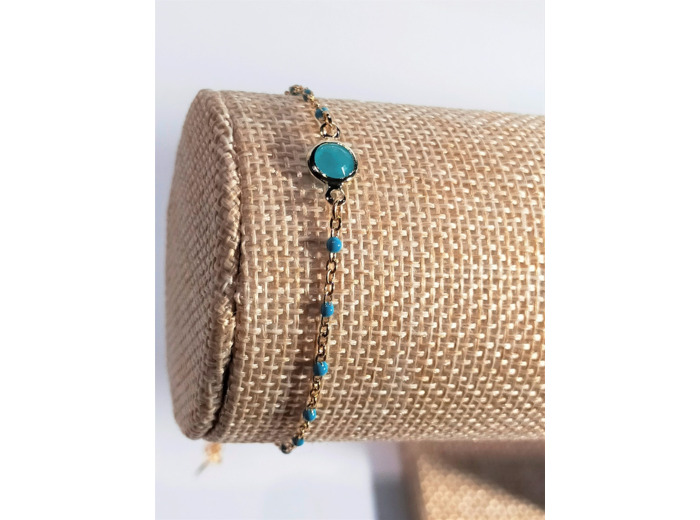 Bracelet doré/turquoise