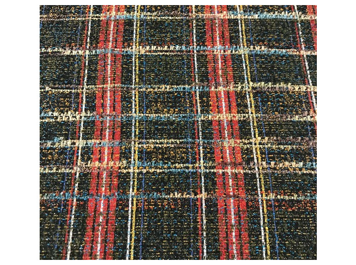 Tissu tartan vert scintillant