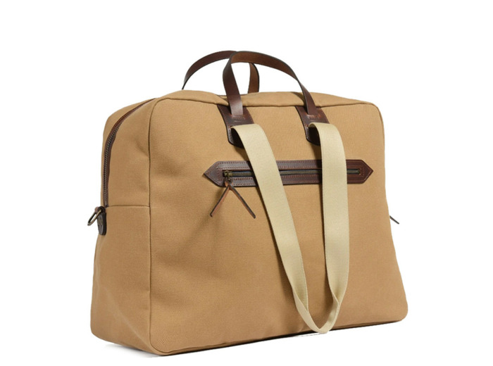 Bleu de Chauffe Sac de Voyage Cabine Aviateur Missak Cuir Et Toile Camel bm