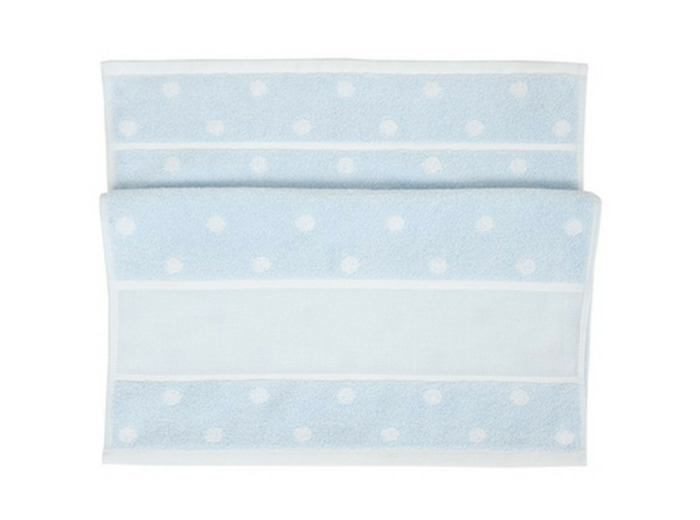 Drap de douche - Bleu ciel à pois