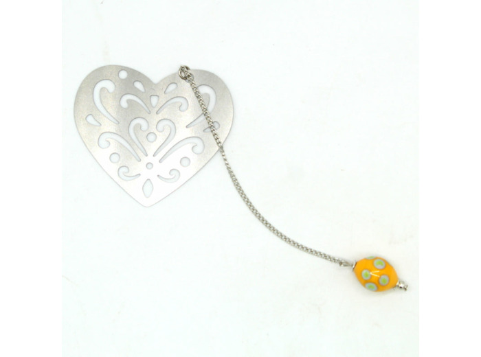 Marque-page coeur melon