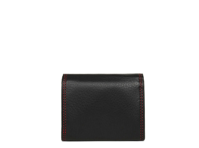 Lancaster Soft Vintage Homme Porte Monnaie 120-10 Noir Rouge