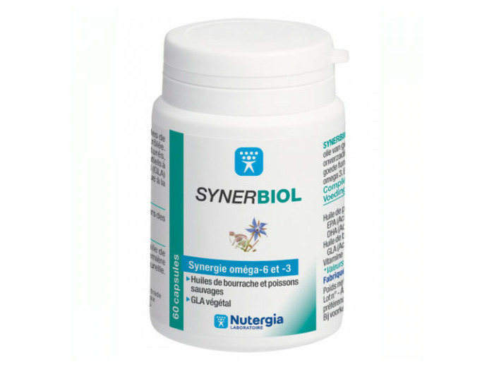 Synerbiol 60 Capsules Oméga 3 et Oméga 6 Nutergia