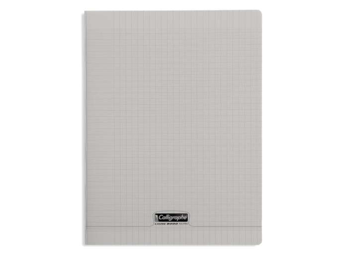 Cahier 24x32 - 96 pages - Séyès - Polypro gris